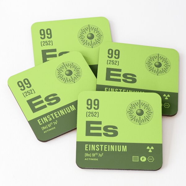 Aperçu de l'œuvre 99 Einsteinium Élément du tableau périodique foncé créée et vendue par VoodooCircus.