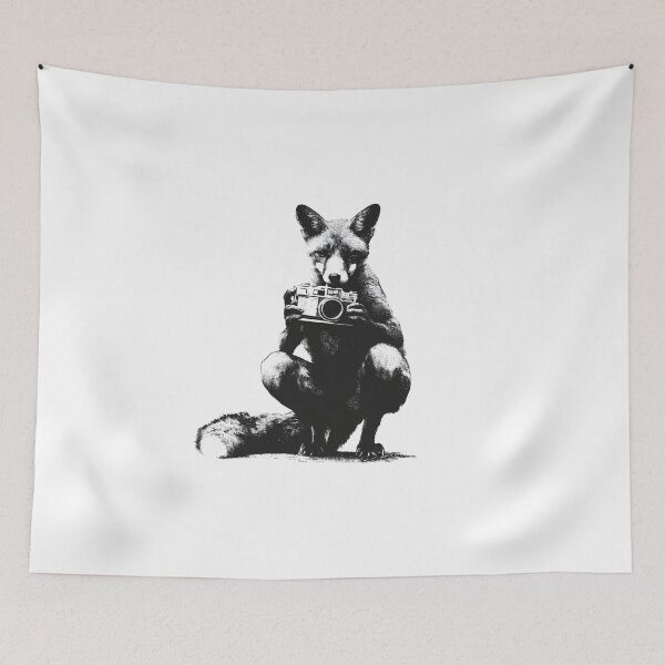 Item preview, Banksy Fox Photographer - Wildlife Photography Art designed and sold by hamishby.