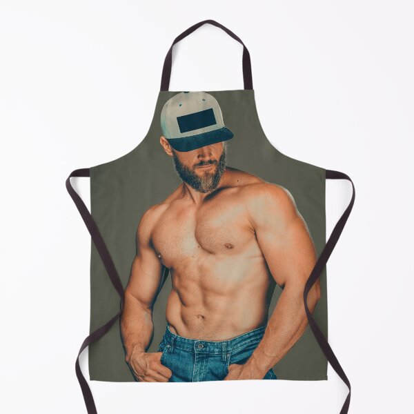 Item preview, Shirtless Rugged Bearded Man in a Baseball Cap designed and sold by Atlas Kai.