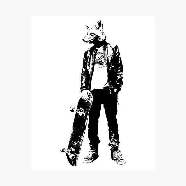 Item preview, Banksy Skater Fox - Cool Urban Animal designed and sold by hamishby.