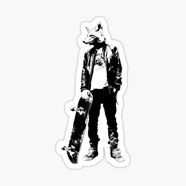 Item preview, Banksy Skater Fox - Cool Urban Animal designed and sold by hamishby.