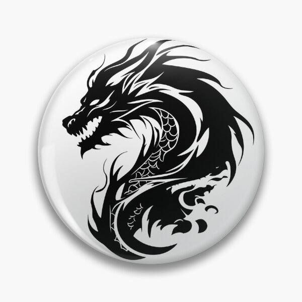 Artikelvorschau, Schwarze chinesische Drachen Tattoo Silhouette entworfen und verkauft von Jcat7.