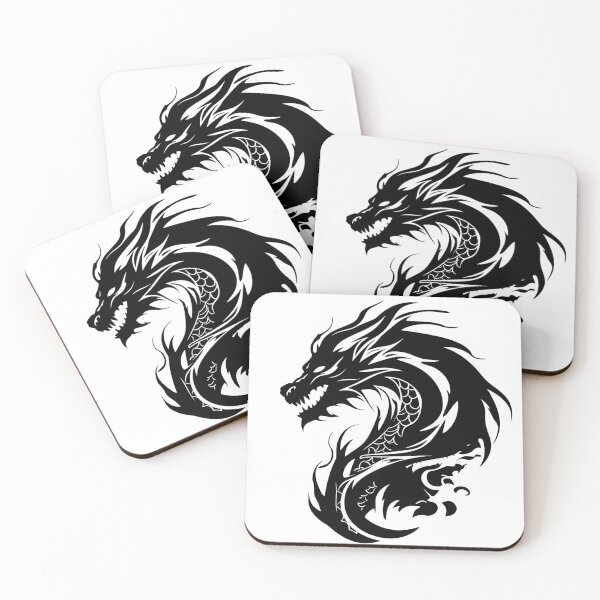 Artikelvorschau, Schwarze chinesische Drachen Tattoo Silhouette entworfen und verkauft von Jcat7.