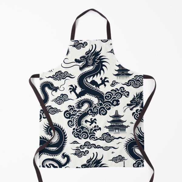 Item preview, Intricate Black & White Chinese Dragon Pattern designed and sold by Jcat7.