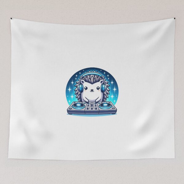 Item preview, Party Hedgehog – Tiny DJ with Big Beats designed and sold by Confuzz1ed.