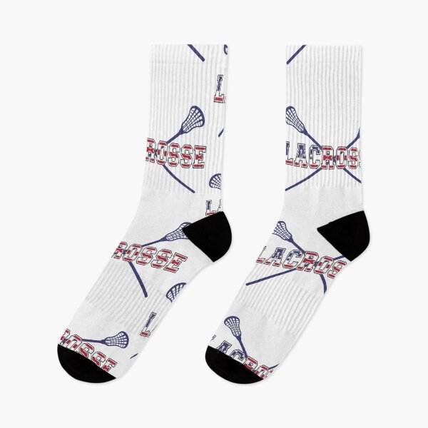 Item preview, Lacrosse USA American Flag designed and sold by Vintage Letter Stickers.