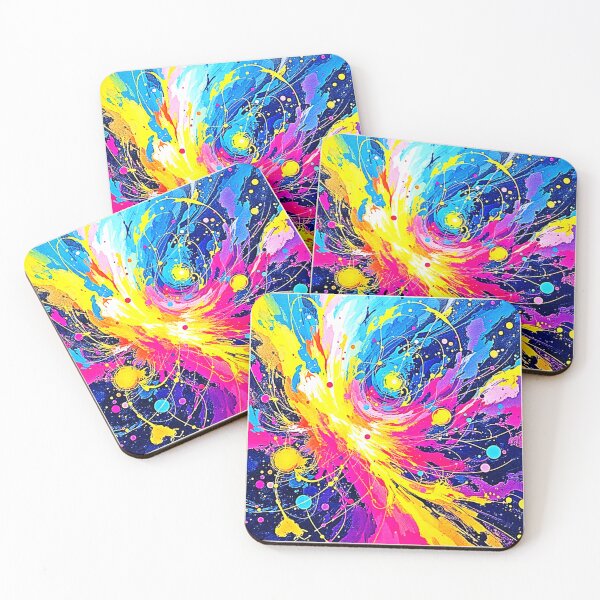 Item preview, Cosmic Burst: Vibrant Splatter Art designed and sold by Health And Fitness Posts e-Store.