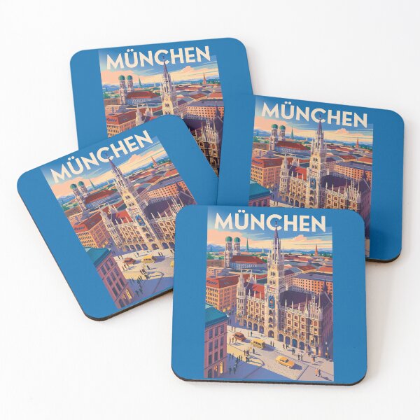 Item preview, Munich Germany Illustration Travel Art Vintage designed and sold by KrisSidDesigns.