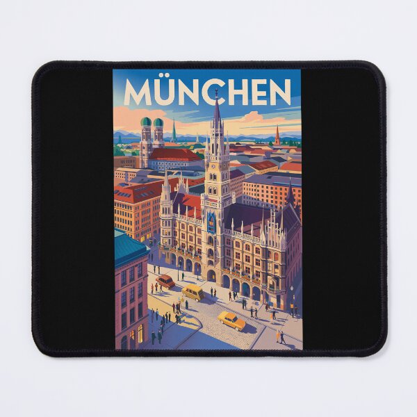 Item preview, Munich Germany Illustration Travel Art Vintage designed and sold by KrisSidDesigns.