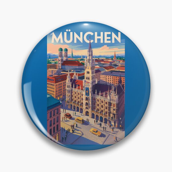Item preview, Munich Germany Illustration Travel Art Vintage designed and sold by KrisSidDesigns.