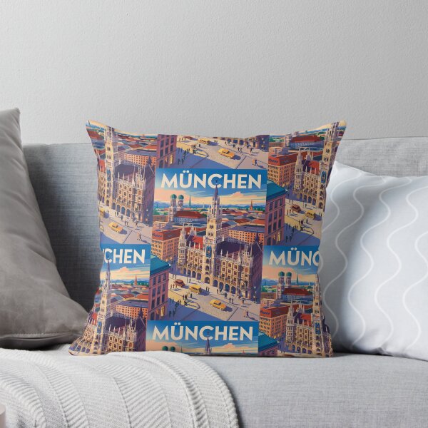 Item preview, Munich Germany Illustration Travel Art Vintage designed and sold by KrisSidDesigns.