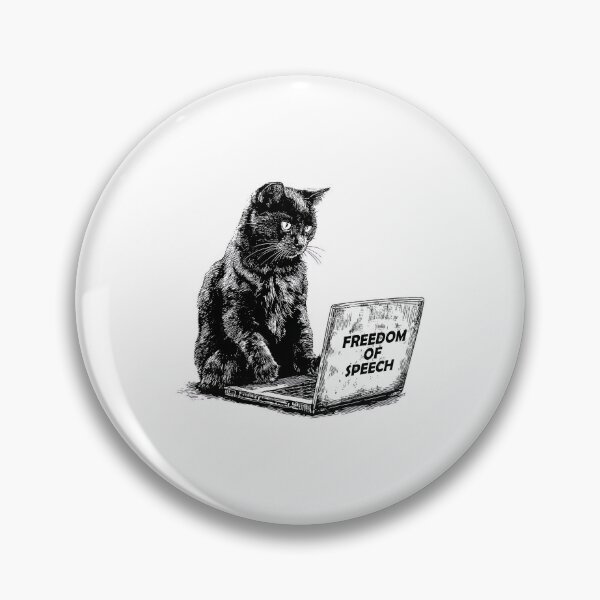 Item preview, Banksy Freedom of Speech - Cat on Laptop designed and sold by hamishby.