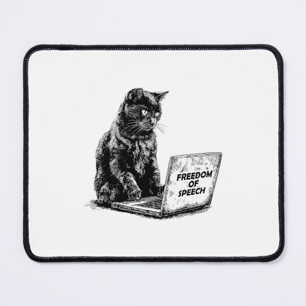 Item preview, Banksy Freedom of Speech - Cat on Laptop designed and sold by hamishby.