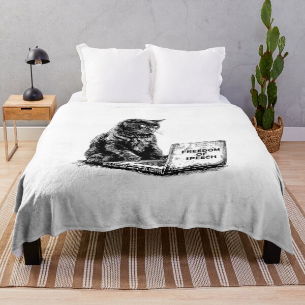 Item preview, Banksy Freedom of Speech - Cat on Laptop designed and sold by hamishby.