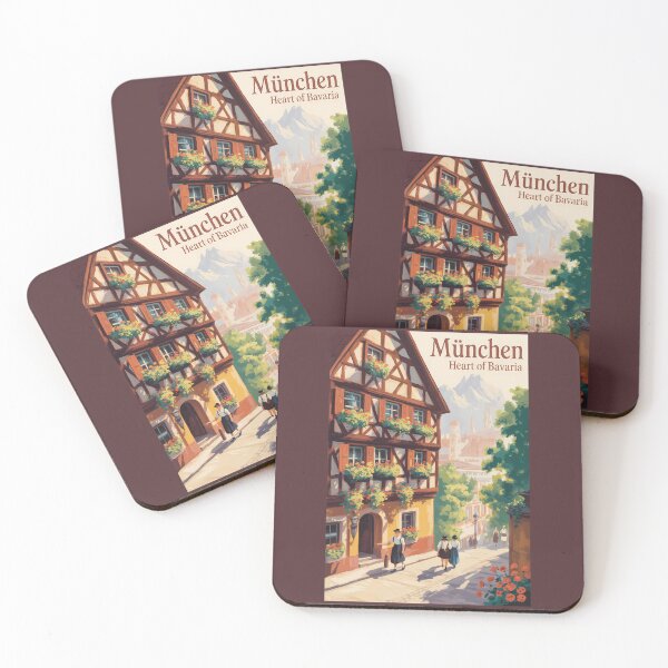 Item preview, Munich Germany Bavaria Illustration Travel Art Vintage designed and sold by KrisSidDesigns.