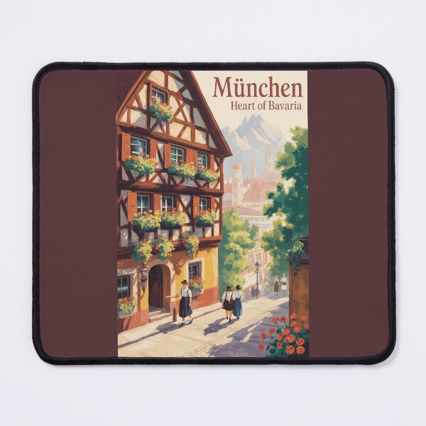 Item preview, Munich Germany Bavaria Illustration Travel Art Vintage designed and sold by KrisSidDesigns.