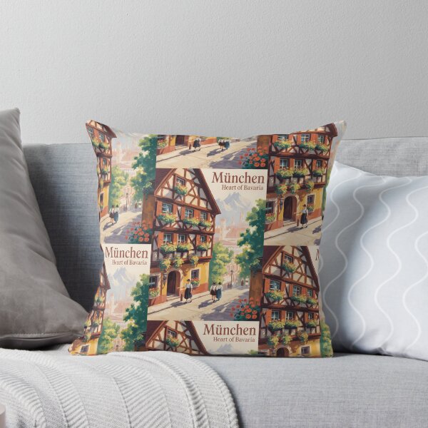 Item preview, Munich Germany Bavaria Illustration Travel Art Vintage designed and sold by KrisSidDesigns.