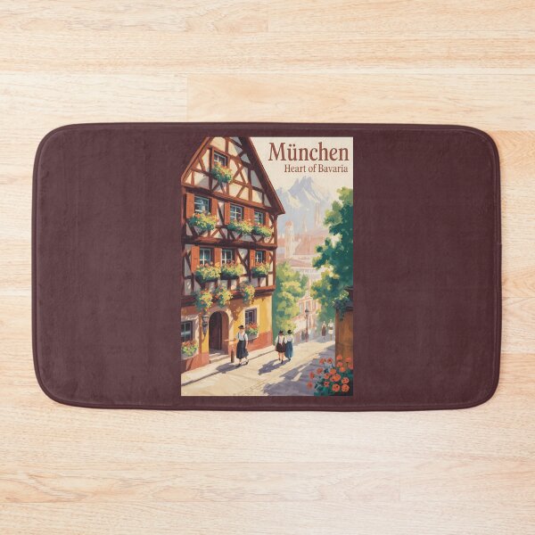 Item preview, Munich Germany Bavaria Illustration Travel Art Vintage designed and sold by KrisSidDesigns.