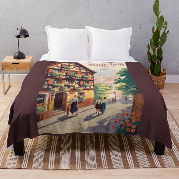 Item preview, Munich Germany Bavaria Illustration Travel Art Vintage designed and sold by KrisSidDesigns.