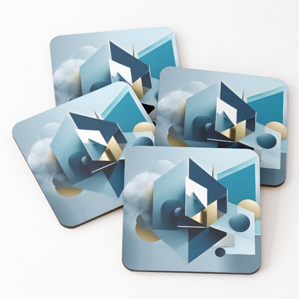 Item preview, Geometric design in shades of blue designed and sold by 2-Seraphira.