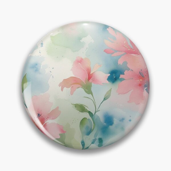 Item preview, Soft Pastel Watercolour floral pattern in Pink and Blue designed and sold by RonelBroderick.