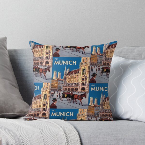 Item preview, Munich Germany Marienplatz Travel Art Vintage designed and sold by KrisSidDesigns.