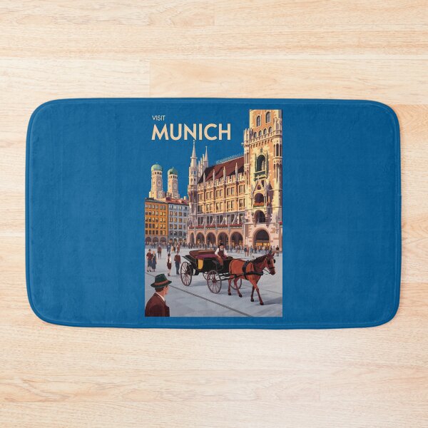 Item preview, Munich Germany Marienplatz Travel Art Vintage designed and sold by KrisSidDesigns.