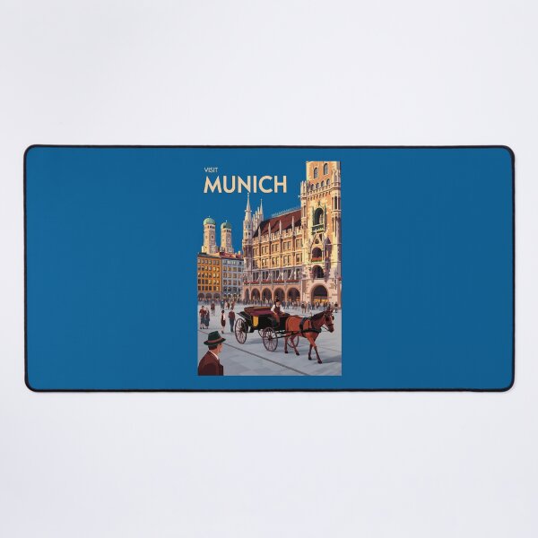 Item preview, Munich Germany Marienplatz Travel Art Vintage designed and sold by KrisSidDesigns.