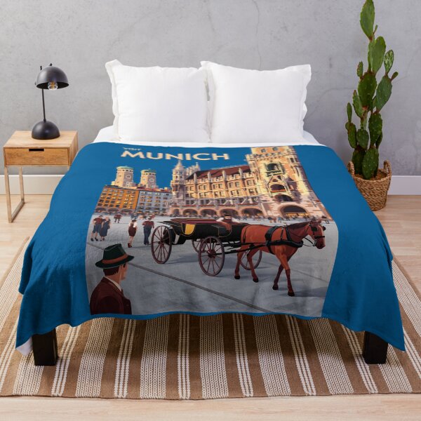 Item preview, Munich Germany Marienplatz Travel Art Vintage designed and sold by KrisSidDesigns.