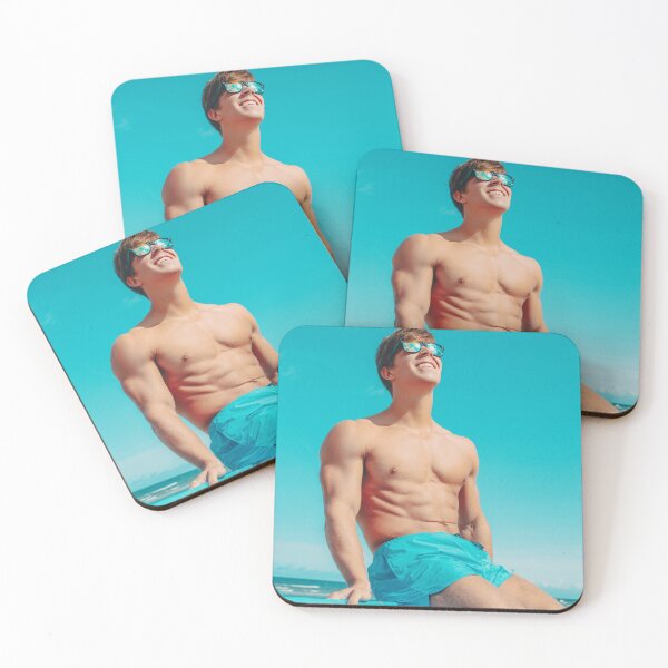 Item preview, Shirtless Young Muscular Male on the Beach designed and sold by Atlas Kai.