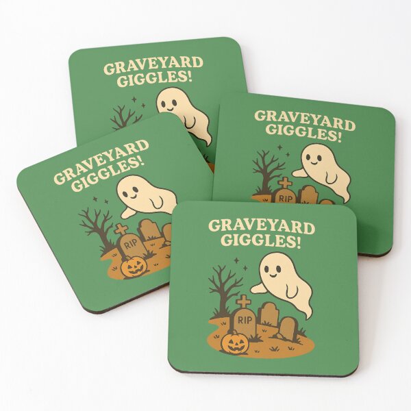 Item preview, Graveyard Giggles – Friendly Halloween Ghost at Spooky Cemetery designed and sold by Taans-Creation.