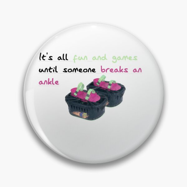 Item preview, Moon Shoes Break an Ankle Funny Nostalgia designed and sold by Refusetoshine Designs.
