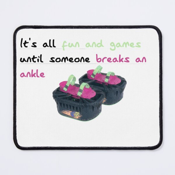 Item preview, Moon Shoes Break an Ankle Funny Nostalgia designed and sold by Refusetoshine Designs.