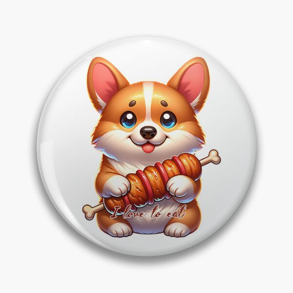 Item preview, I love to eat. Cute corgi. designed and sold by Valentinian.