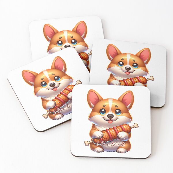Item preview, I love to eat. Cute corgi. designed and sold by Valentinian.