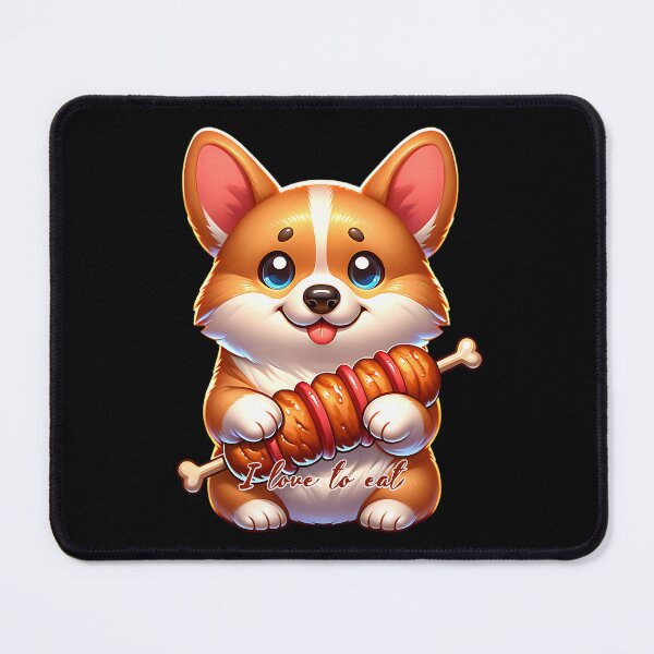 Item preview, I love to eat. Cute corgi. designed and sold by Valentinian.