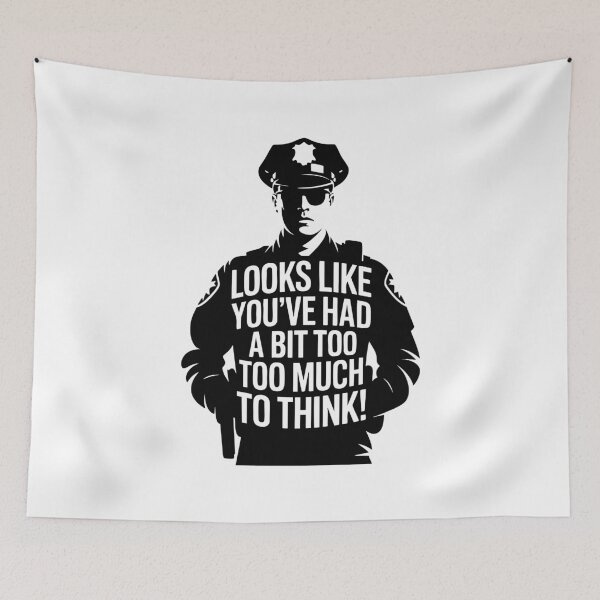 Item preview, Police Satire Bold Sarcastic Free Speech Quote Too Much To Think designed and sold by w1ckerman.