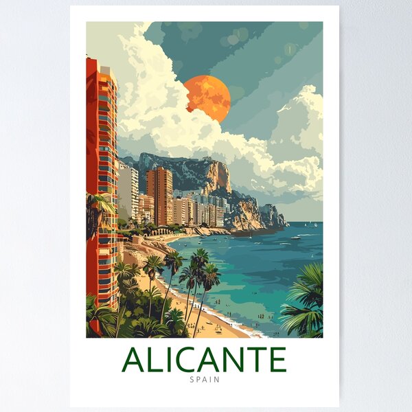 Item preview, Alicante Spain - Travel Art designed and sold by Marciolini.