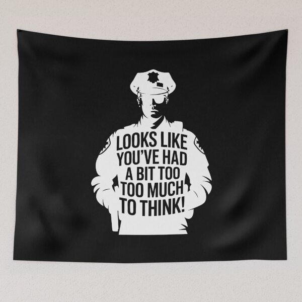 Item preview, Police Satire Bold Sarcastic Free Speech Quote Too Much To Think designed and sold by w1ckerman.