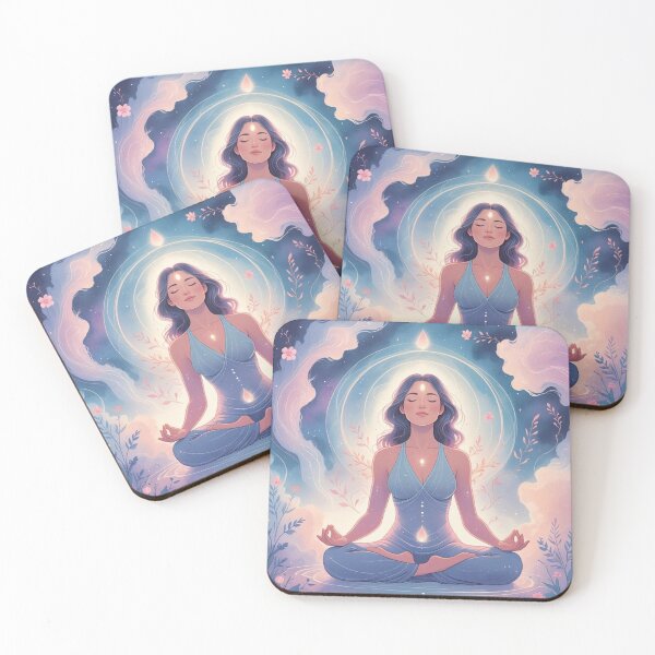 Item preview, Spiritual Woman in Meditation Pose 9 designed and sold by WhispersWithin.