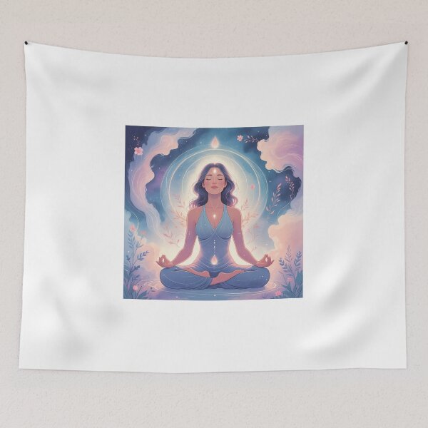 Item preview, Spiritual Woman in Meditation Pose 9 designed and sold by WhispersWithin.