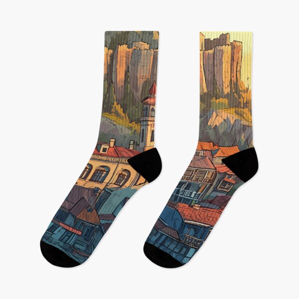 Item preview, Tbilisi Georgia Illustration Travel Art Vintage designed and sold by KrisSidDesigns.