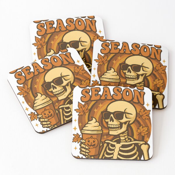 Item preview, Spooky Season – Retro Skeleton Pumpkin Spice T-shirt designed and sold by BambaKchula.