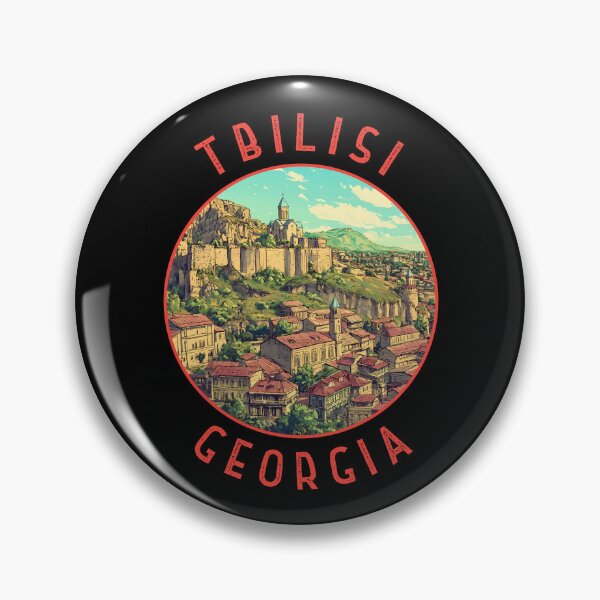 Item preview, Tbilisi Georgia Retro Distressed Circle designed and sold by KrisSidDesigns.