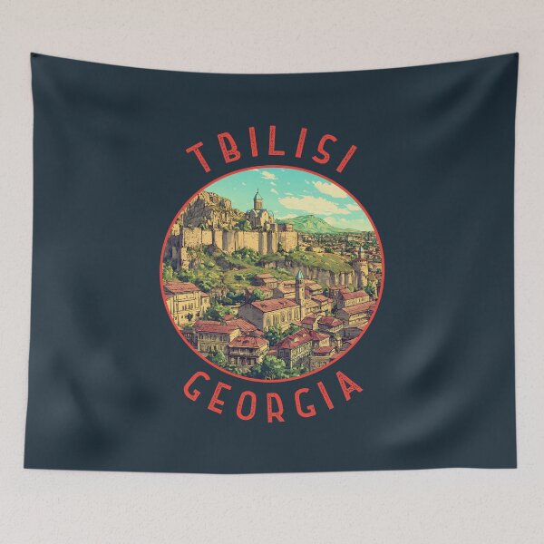 Item preview, Tbilisi Georgia Retro Distressed Circle designed and sold by KrisSidDesigns.