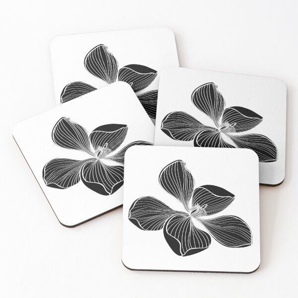 Item preview, Tropical magnolia flowers branch. Beautiful line illustration.  designed and sold by MatyKotiv.