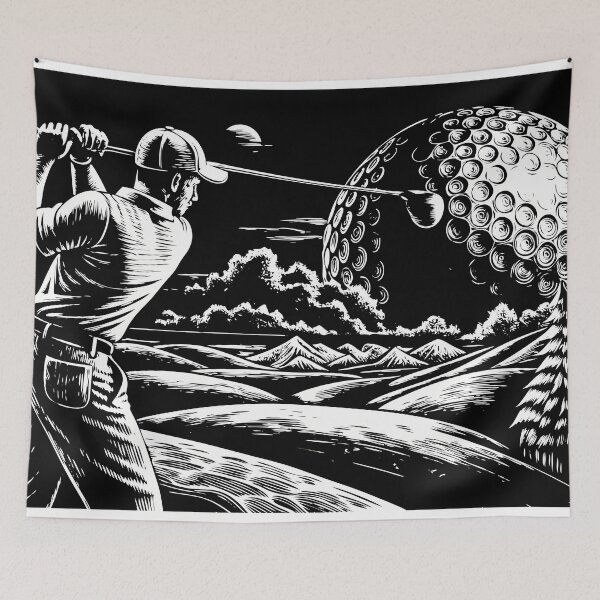 Item preview, Moonlit Golf Swing: A Timeless Game designed and sold by ART ATTACK ZONE.