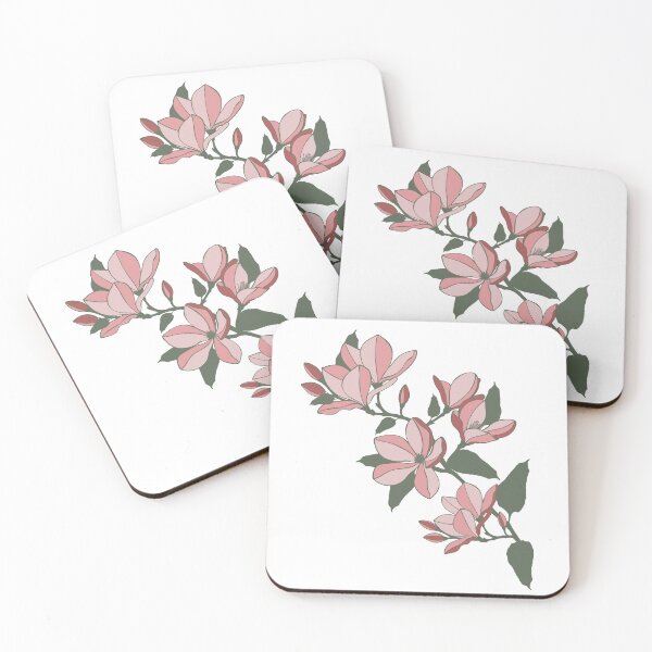 Item preview, Magnolia flowers drawing with line-art. designed and sold by MatyKotiv.