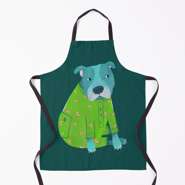 Item preview, Pitbull in Pajamas Whimsical Illustration designed and sold by Kathy Osborne Studio.