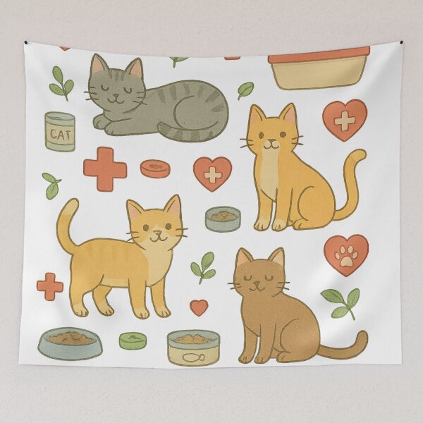 Item preview, Lovely cat pattern designed and sold by QCena.